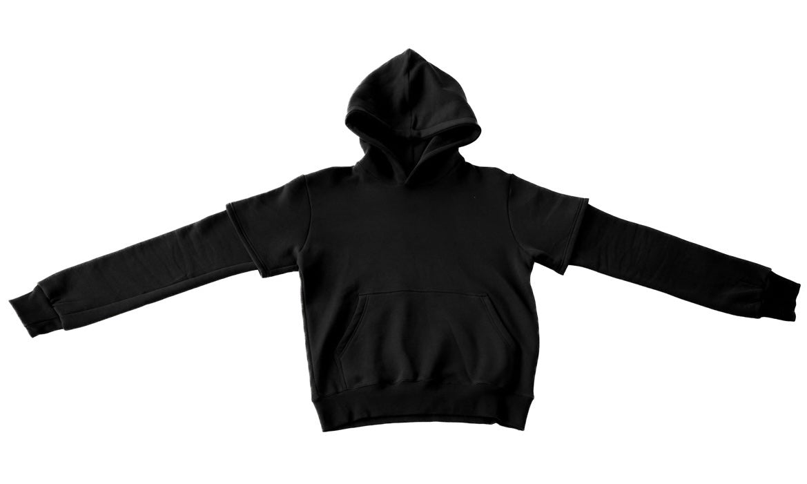 01 BLK BLANK HOODIE